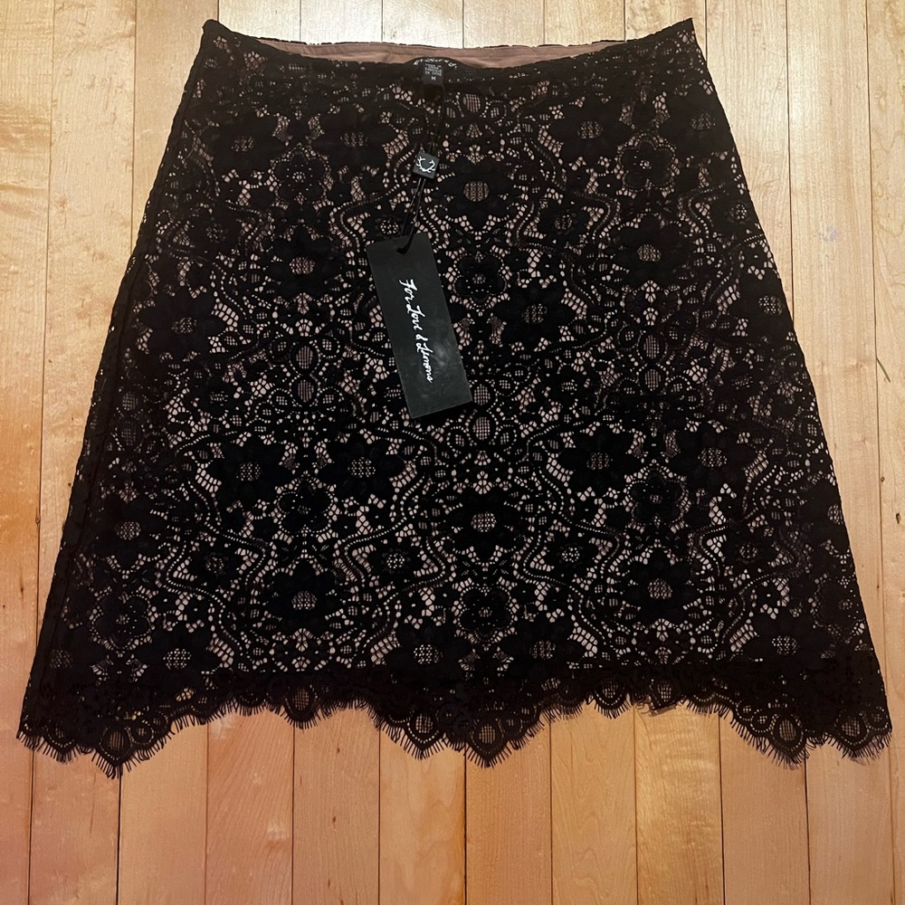 For love and lemons mini laced skirt with tags